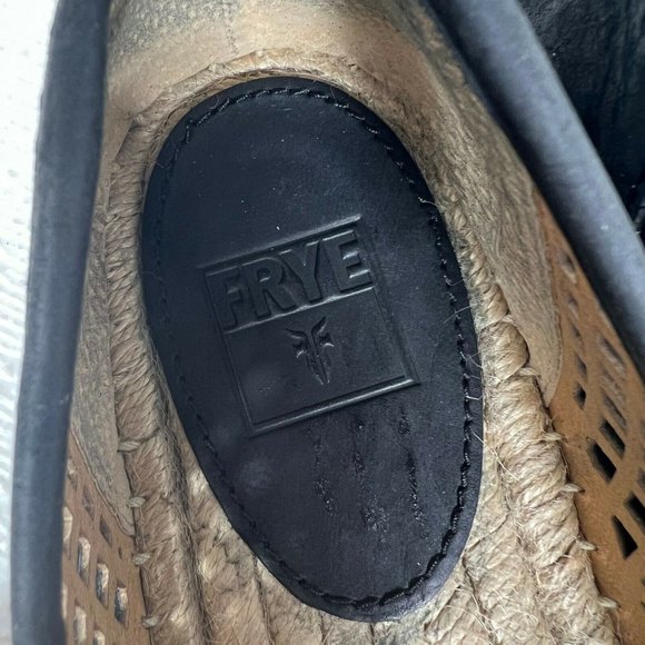 Frye Womens Lee A Line Black Perforated Slip On Espadrille Flats Size US 7.5 M - Picture 9 of 10